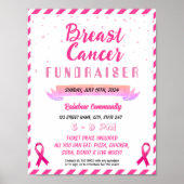 Bewerkbare borstkankervoordeel fondsenwerving sjab poster (Voorkant)