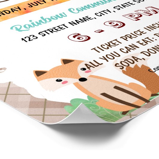 Bewerkbare bosgrond voldoen aan de sjabloon van de poster (Hoek)