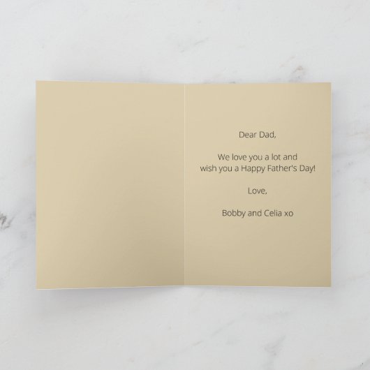 Bewerkbare Botanische Bijl Bladige Vijgen Marigold Kaart (Binnen)