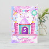 Bewerkbare Bounce-uitnodiging Kaart (Staand voorkant)