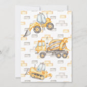 Bewerkbare Bouw Uitnodiging, Truck Uitnodiging (Achterkant)