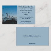 Bewerkbare bouwkraandiensten visitekaartje (Voorkant / Achterkant)