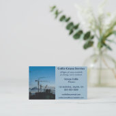 Bewerkbare bouwkraandiensten visitekaartje (Staand voorkant)