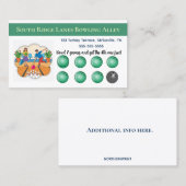 Bewerkbare Bowling Games Loyalty Card (Voorkant / Achterkant)