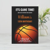 Bewerkbare Boys Sports Party Kaart met Bright Cour (Staand voorkant)