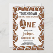 Bewerkbare Boys Sports Party Kaart met Classic Bal (Voorkant)