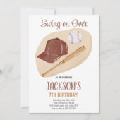 Bewerkbare  Boys Sports Party Kaart met handschoen (Voorkant)