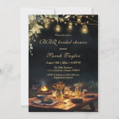 Bewerkbare Bruids Douche Uitnodigingen met BBQ (Voorkant)