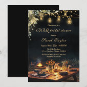 Bewerkbare Bruids Douche Uitnodigingen met BBQ (Voorkant / Achterkant)