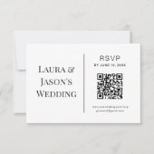 Bewerkbare bruiloft RSVP Kaart met QR-code (Voorkant)