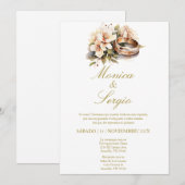 Bewerkbare bruiloft Spaans Kaart (Voorkant / Achterkant)