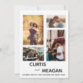 Bewerkbare bruiloft uitnodiging met fotocollage (Achterkant)