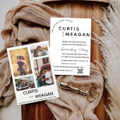 Bewerkbare bruiloft uitnodiging met fotocollage