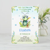 Bewerkbare Bug Verjaardag Kaart (Staand voorkant)