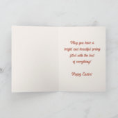 Bewerkbare Bunnies Springtime Wishes Happy Easter Kaart (Binnen)