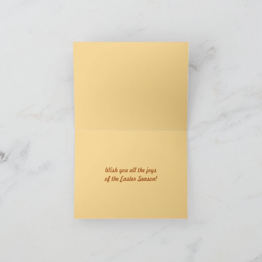 Bewerkbare Bunny en Eggs in een mand Pasen Kaart (Binnen)