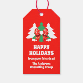 Bewerkbare Business Logo Prettige feestdagen QR-co Cadeaulabel