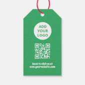 Bewerkbare Business Logo Prettige feestdagen QR-co Cadeaulabel (Achterkant)