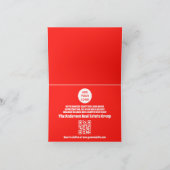 Bewerkbare Business Logo QR Code Corporate Christm Feestdagen Kaart (Binnen)