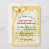 Bewerkbare Butterflyl en Gold Lijst Kaart (Voorkant)