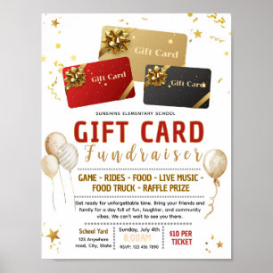Bewerkbare cadeaukaart fondsenwervingsflyer poster