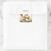 Bewerkbare Camel en Boeken Bookplate Sticker (Tas)
