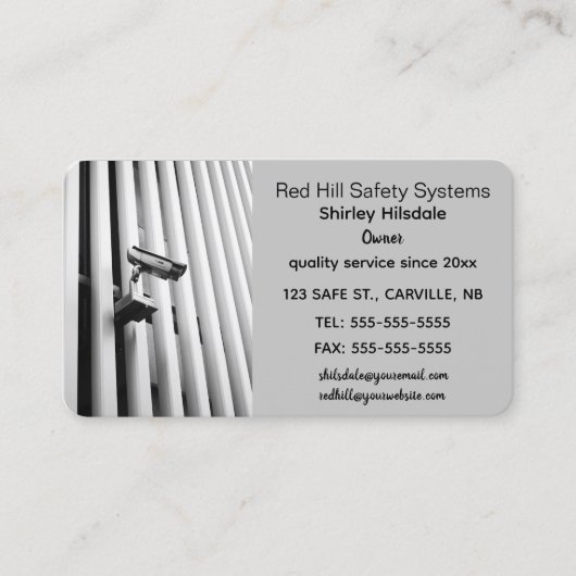 Bewerkbare camera Home Security Visitekaartje (Voorkant)