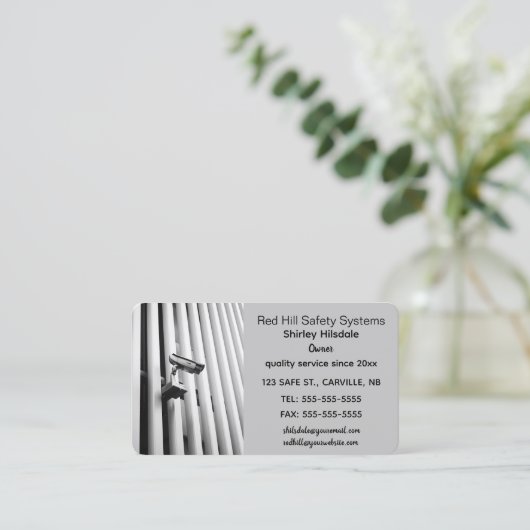 Bewerkbare camera Home Security Visitekaartje (Staand voorkant)