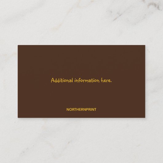 Bewerkbare camping visitekaartje (Achterkant)