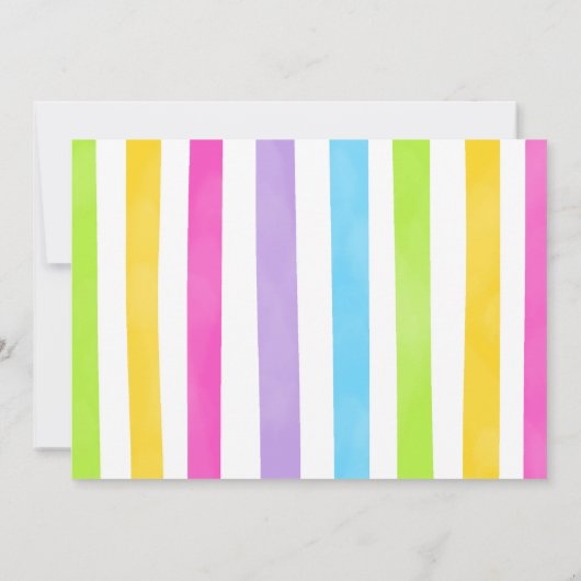 Bewerkbare Candy Verjaardagsfoto Uitnodiging (Achterkant)