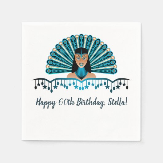 Bewerkbare Caribische Carnaval Verjaardag Servet (Voorkant)