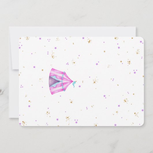 Bewerkbare carnaval verjaardag foto uitnodigingen (Achterkant)