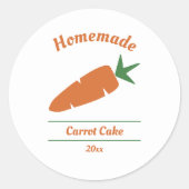 Bewerkbare Carrot Cake Label Sticker (Voorkant)