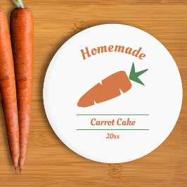Bewerkbare Carrot Cake Label Sticker