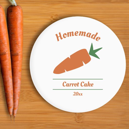 Bewerkbare Carrot Cake Label Sticker