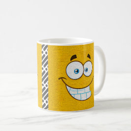 Bewerkbare cartoon Face Expression Koffiemok