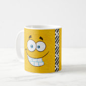 Bewerkbare cartoon Face Expression Koffiemok (Voorkant links)