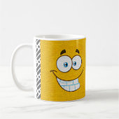 Bewerkbare cartoon Face Expression Koffiemok (Links)