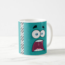 Bewerkbare cartoon Face Expression Koffiemok
