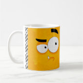 Bewerkbare cartoon Face Expression Koffiemok (Links)