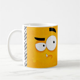 Bewerkbare cartoon Face Expression Koffiemok