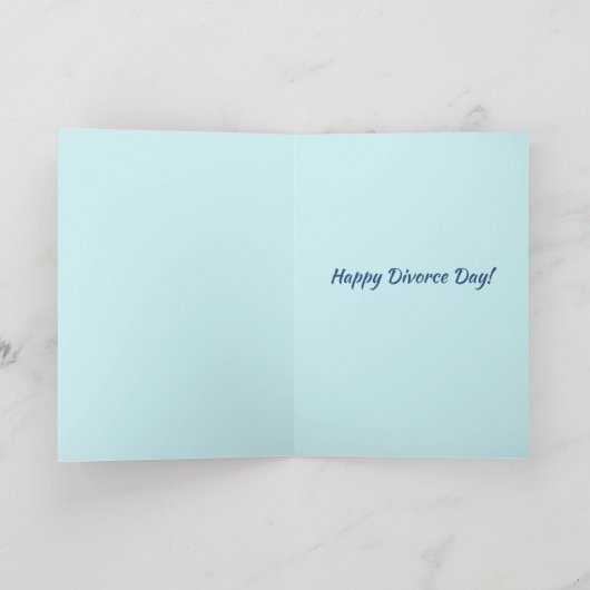 Bewerkbare Castle Happy Divorce Day Kaart (Binnen)