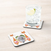 Bewerkbare Cat Love Heart – Aangepast tekstontwerp Bier Onderzetter (Rechterzijde)