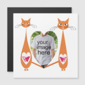 Bewerkbare Cat Love Heart Custom Design (Voorkant / Achterkant)