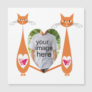 Bewerkbare Cat Love Heart Custom Design