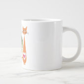 Bewerkbare Cat Love Heart – Custom Design Grote Koffiekop (Rechts)