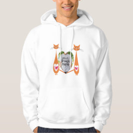Bewerkbare Cat Love Heart Custom Design Hoodie