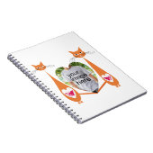 Bewerkbare Cat Love Heart Custom Design Notitieboek (Rechterzijde)