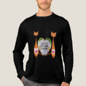 Bewerkbare Cat Love Heart Custom Design Tri-Blend Shirt (Voorkant volledig)
