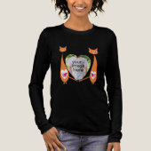 Bewerkbare Cat Love Heart Custom Design Tri-Blend Shirt (Voorkant)
